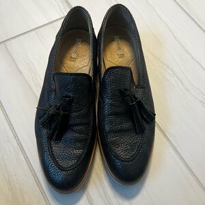 Navy Blue Geox Tassel Loafers